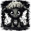Cute Black Gothic Sheep