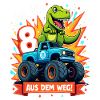 Dinosaur 8th Birthday Monster Truck