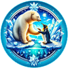 Polar bear and penguin