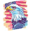 Drapeau américain avec aigle