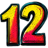 12 Zahl Bunt