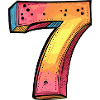 7 Zahl Bunt