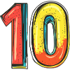 10 Zahl Bunt