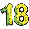 18 Zahl Bunt