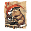 Cute Kawaii Capybara Food Ramen Japanese