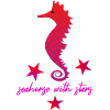 rotes Seepferdchen mit Sternchen pink