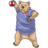 Bär Handballspieler Handball