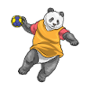 Panda Handball Player Handball