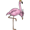 Flamingo Painter Brush Painting