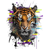 Tiger Gaze: Chromatic Symphony