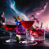 Cocktails with humorous text