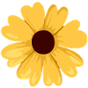 Solsikke gul blomst illustration Klistermærke