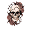 Crâne et roses