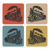 Steam locomotive retro design