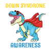 Dinosaurier Superheld Down Syndrom Bewusstsein