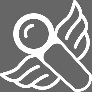 Microphone with Wings - White