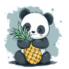 Panda et ananas