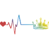 Crown Silhouette Pulse Heartbeat
