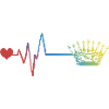 Crown pulse heartbeat icon