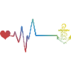 Anchor Silhouette Pulse Heartbeat