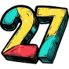 27 Zahl Bunt