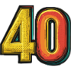 40 Zahl Bunt