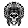 Apache Indian Chief Skull
