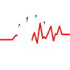 clenched fist with pulse line