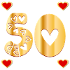 NUMBER 50 FIFTY HEART