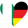 Nigeria Germany Heart