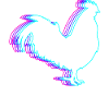 Retro Chicken Vaporwave