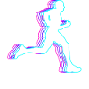 Retro Runner Marathonlauf Vaporwave