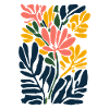 Retro-Blumenkunst: Matisse inspiriert
