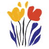 Fiori astratti: giochi di colori in stile Matisse