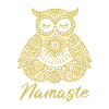 Namaste Eule Mandala