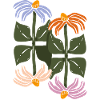 Four Flowers Illustration