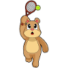 Bear Tennis Tennis Ball