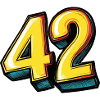 42 Zahl Bunt