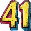 41 Zahl Bunt