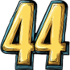 44 Zahl Bunt