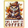 Eulen Kaffee Desgin