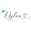 Dylan Nom Prénom Calligraphie Coeur
