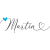Martin Nom Prénom Calligraphie Coeur