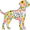 Labrador Dog Design Flowers