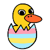 Cute Kawaii Duckling Easter Egg