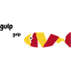 gulp -Abstrakte Fischgrafik