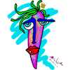 Farbiges Gesicht 
