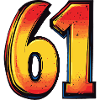 61 Zahl Bunt