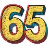 65 Zahl Bunt
