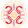 Snake wheel with moon phases
